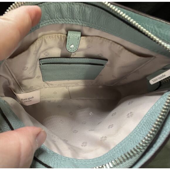 Kate Spade Authenticated Leather Margaux Med Convertible Crossbody Hazy Blue - Picture 9 of 16